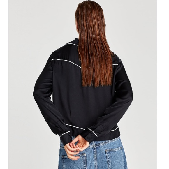 Zara Pajama Floral Print Shirt - Picture 5 of 6